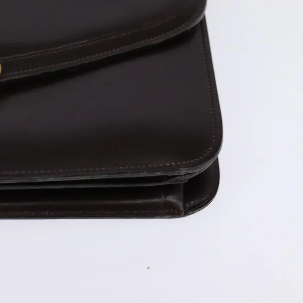 Authentic Christian Dior Shoulder Bag Leather Brown Gold - Picture 3 of 16